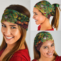 Vanuatu Turtle Floral Christmas Bow Neck Gaiter Meri Krismas