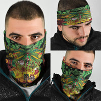 Vanuatu Turtle Floral Christmas Bow Neck Gaiter Meri Krismas