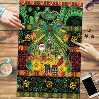 Vanuatu Turtle Floral Christmas Bow Puzzle Meri Krismas LT9 Multicolor - Polynesian Pride