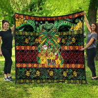 Vanuatu Turtle Floral Christmas Bow Quilt Meri Krismas LT9 - Polynesian Pride