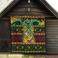 Vanuatu Turtle Floral Christmas Bow Quilt Meri Krismas LT9 - Polynesian Pride