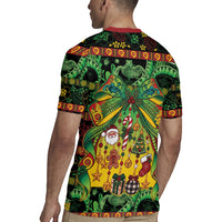 Vanuatu Turtle Floral Christmas Bow Rugby Jersey Meri Krismas