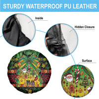 Vanuatu Turtle Floral Christmas Bow Spare Tire Cover Meri Krismas