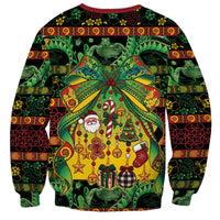 Vanuatu Turtle Floral Christmas Bow Sweatshirt Meri Krismas LT9 - Polynesian Pride