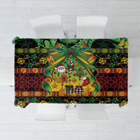 Vanuatu Turtle Floral Christmas Bow Tablecloth Meri Krismas