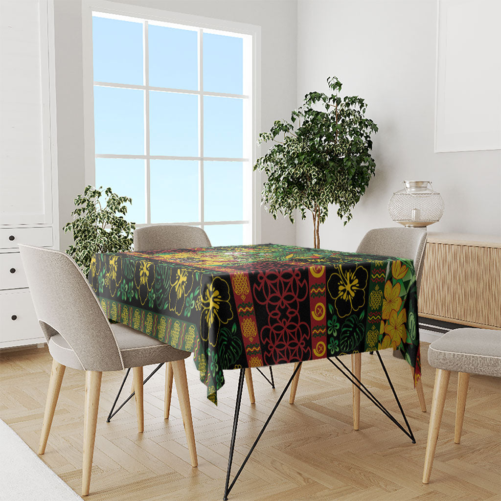 Vanuatu Turtle Floral Christmas Bow Tablecloth Meri Krismas
