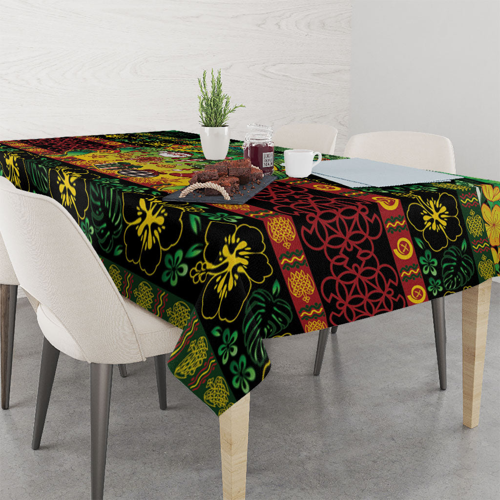 Vanuatu Turtle Floral Christmas Bow Tablecloth Meri Krismas