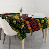 Vanuatu Turtle Floral Christmas Bow Tablecloth Meri Krismas