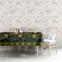 Vanuatu Turtle Floral Christmas Bow Tablecloth Meri Krismas