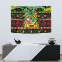 Vanuatu Turtle Floral Christmas Bow Tapestry Meri Krismas LT9 - Polynesian Pride