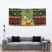 Vanuatu Turtle Floral Christmas Bow Tapestry Meri Krismas LT9 - Polynesian Pride