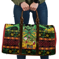 Vanuatu Turtle Floral Christmas Bow Travel Bag Meri Krismas LT9 Multicolor - Polynesian Pride