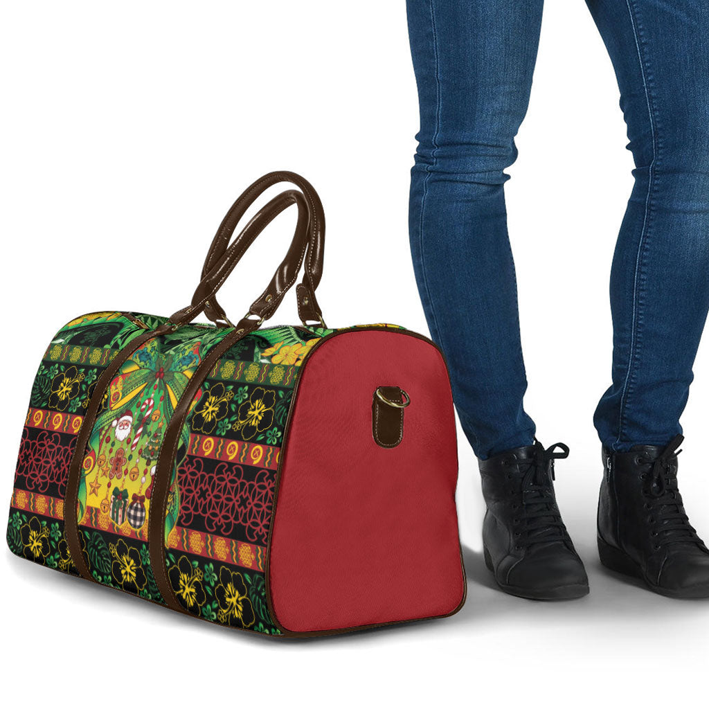 Vanuatu Turtle Floral Christmas Bow Travel Bag Meri Krismas LT9 - Polynesian Pride