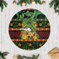 Vanuatu Turtle Floral Christmas Bow Tree Skirt Meri Krismas