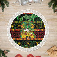 Vanuatu Turtle Floral Christmas Bow Tree Skirt Meri Krismas