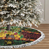 Vanuatu Turtle Floral Christmas Bow Tree Skirt Meri Krismas
