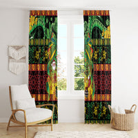 Vanuatu Turtle Floral Christmas Bow Window Curtain Meri Krismas