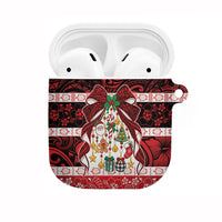 Polynesian Hibiscus Tribal Christmas Bow AirPods Case LT9 Multicolor - Polynesian Pride