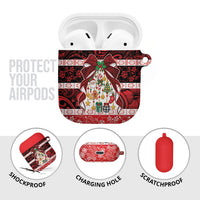 Polynesian Hibiscus Tribal Christmas Bow AirPods Case LT9 - Polynesian Pride
