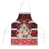 Polynesian Hibiscus Tribal Christmas Bow Apron LT9 Multicolor - Polynesian Pride