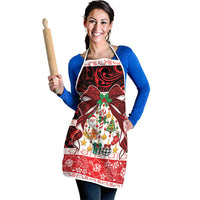 Polynesian Hibiscus Tribal Christmas Bow Apron LT9 - Polynesian Pride