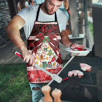 Polynesian Hibiscus Tribal Christmas Bow Apron LT9 - Polynesian Pride