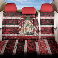 Polynesian Hibiscus Tribal Christmas Bow Back Car Seat Cover
