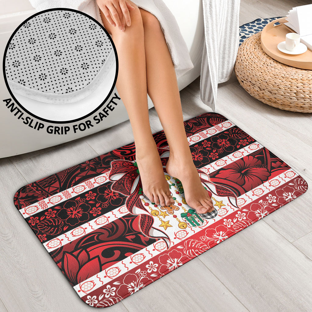 Polynesian Hibiscus Tribal Christmas Bow Bathroom Set LT9 - Polynesian Pride
