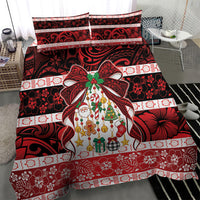 Polynesian Hibiscus Tribal Christmas Bow Bedding Set LT9 - Polynesian Pride