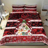 Polynesian Hibiscus Tribal Christmas Bow Bedding Set LT9 - Polynesian Pride