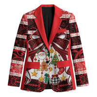 Polynesian Hibiscus Tribal Christmas Bow Blazer LT9 Unisex Multicolor - Polynesian Pride