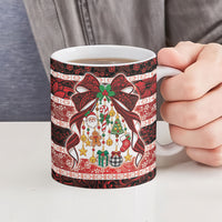 Polynesian Hibiscus Tribal Christmas Bow Ceramic Mug LT9 - Polynesian Pride
