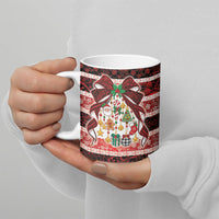 Polynesian Hibiscus Tribal Christmas Bow Ceramic Mug LT9 - Polynesian Pride