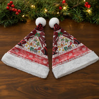 Polynesian Hibiscus Tribal Christmas Bow Christmas Santa Hat