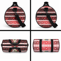 Polynesian Hibiscus Tribal Christmas Bow Duffle Bag LT9 - Polynesian Pride