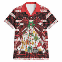 Polynesian Hibiscus Tribal Christmas Bow Hawaiian Shirt LT9 Multicolor - Polynesian Pride