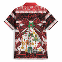 Polynesian Hibiscus Tribal Christmas Bow Hawaiian Shirt LT9 - Polynesian Pride