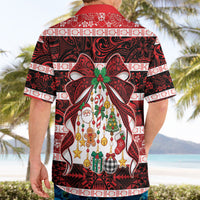 Polynesian Hibiscus Tribal Christmas Bow Hawaiian Shirt LT9 - Polynesian Pride