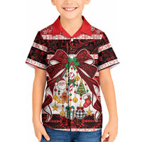 Polynesian Hibiscus Tribal Christmas Bow Hawaiian Shirt LT9 - Polynesian Pride