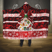 Polynesian Hibiscus Tribal Christmas Bow Hooded Blanket LT9 - Polynesian Pride