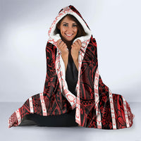 Polynesian Hibiscus Tribal Christmas Bow Hooded Blanket LT9 - Polynesian Pride
