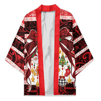 Polynesian Hibiscus Tribal Christmas Bow Kimono LT9 Unisex Multicolor - Polynesian Pride