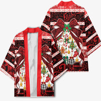 Polynesian Hibiscus Tribal Christmas Bow Kimono LT9 - Polynesian Pride