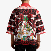 Polynesian Hibiscus Tribal Christmas Bow Kimono LT9 - Polynesian Pride