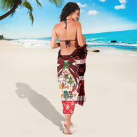 Polynesian Hibiscus Tribal Christmas Bow Sarong LT9 - Polynesian Pride
