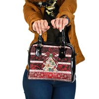 Polynesian Hibiscus Tribal Christmas Bow Shoulder Handbag LT9 One Size Multicolor - Polynesian Pride