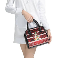 Polynesian Hibiscus Tribal Christmas Bow Shoulder Handbag LT9 - Polynesian Pride