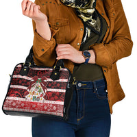 Polynesian Hibiscus Tribal Christmas Bow Shoulder Handbag LT9 - Polynesian Pride