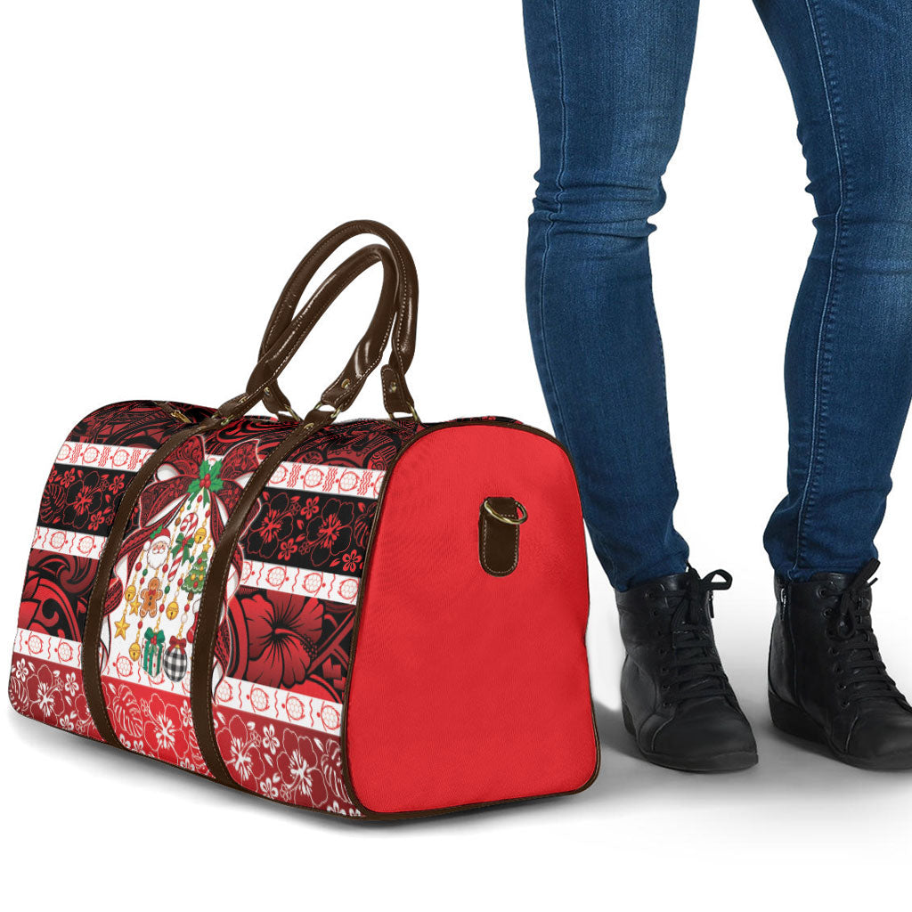 Polynesian Hibiscus Tribal Christmas Bow Travel Bag LT9 - Polynesian Pride