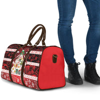 Polynesian Hibiscus Tribal Christmas Bow Travel Bag LT9 - Polynesian Pride